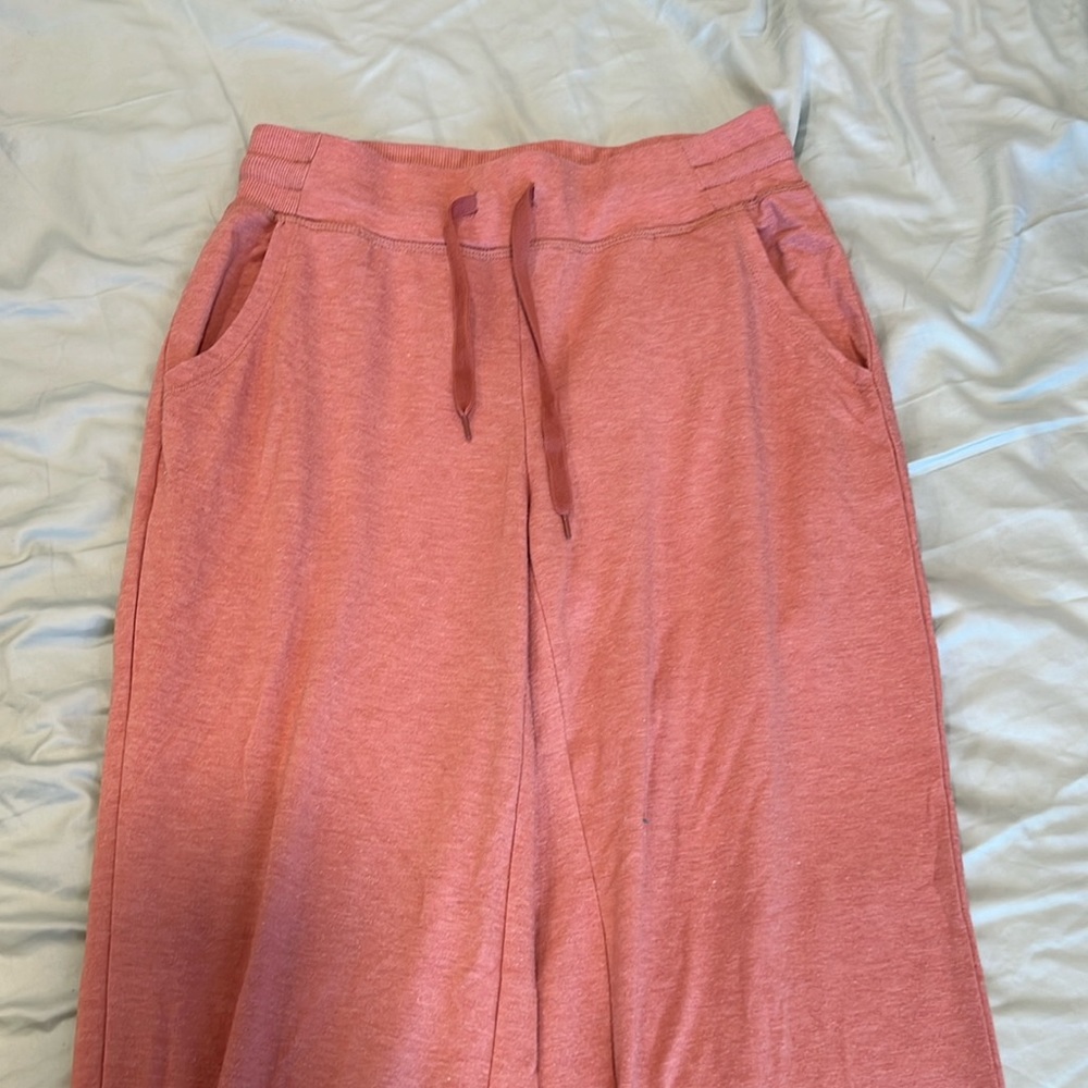 Woman’s small pink wide leg athletic lounge pants